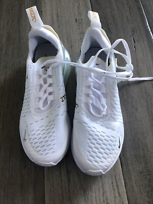 #ad Nike W Air Max 270 ESS White Metallic Gold Silver Shoes DM3080 100 Women#x27;s 5.5 $51.50