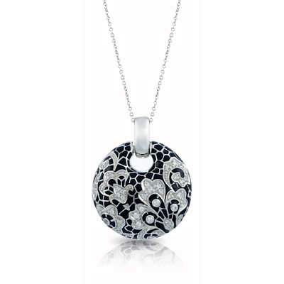 #ad Belle Etoile Fleur De Lace Pendant Classic Fine Solid Sterling Silver $295.00