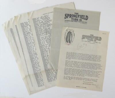 #ad 1925 MOHAWK TIRE DEALER Columbus Ohio Customer List Company Letterheads Artwork $14.99