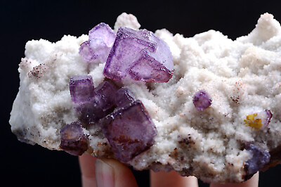 #ad 326g Natural Two Dimensional Code Purple Fluorite Mineral Specimen Guizhou $99.99