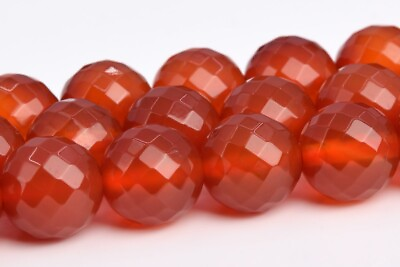 #ad Natural Red Carnelian Beads Grade AAA Micro Faceted Round Loose Beads 7 8 9 10MM $9.00