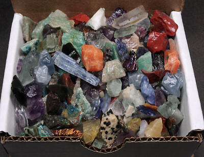 #ad Crafters Collection 1 2 Lb Natural Crystals Mineral Specimens Mixed Gemstones $12.71