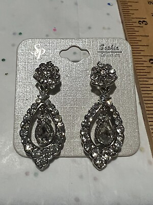 #ad Sophia Collection Rhinestone Cubic Zirconia Dangle Earrings Jewelry Gift Women $21.24