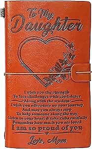 #ad To My Daughter Leather Journal from Mom I Am so Proud of You140 Page $20.23