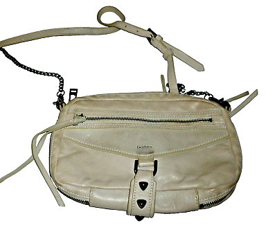 #ad Botkier Taupe Leather Warren City Crossbody Purse Handbag Bag Small Hobo $16.58