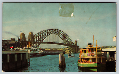 #ad c1960s City of Sydney Harbour Bridge Circular Quay Ferries Vintage Postcard $4.99