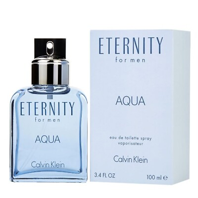 #ad Eternity Aqua by Calvin Klein 3.3 3.4 oz EDT Cologne for Men New In Box $25.99