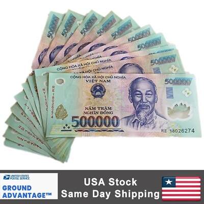 #ad One Million Vietnam Dong Banknote 2x500k VND 500000 Vietnamese Dong 1 Million $62.50
