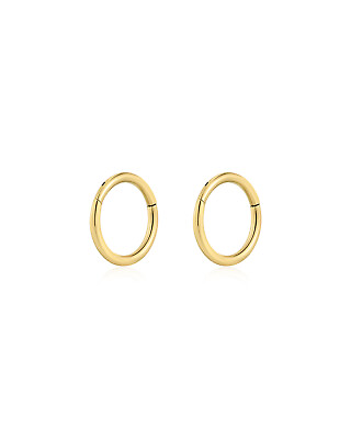 #ad Luv Aj Endless Tiny Huggie Hoop Earrings in Polished 14k Gold Plated $45.00