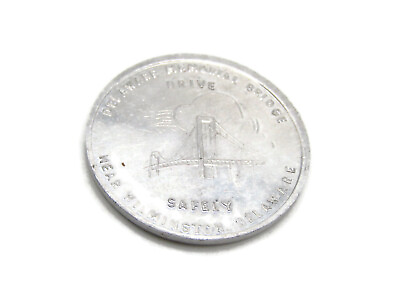 #ad Delaware Memorial Bridge Coin Coat of Arms Silver Tone $17.99