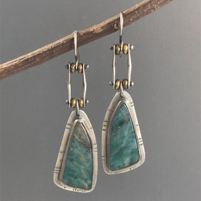 #ad Boho 925 Silver Earrings Turquoise Dangle Drop Hook Ear Stud Women Jewelry C $3.09