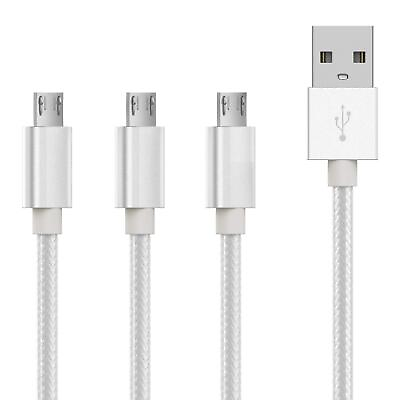 #ad TALK WORKS Micro USB Cable 3 Pack 6ft Long Android Phone Charger Braided Heav... $15.48