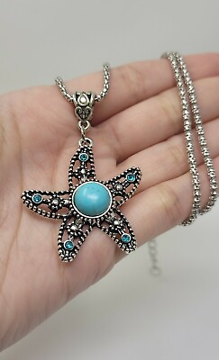 #ad Beach Theme Starfish Pendant Necklace Charm Sea Star Necklace Star Fish Necklace $14.95