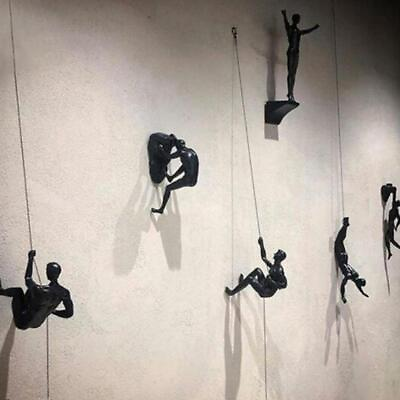 #ad Creative Climbing Man Resin Iron Wire Wall Hanging Figures Sculps $11.00