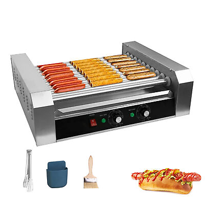 #ad Commercial Electric 27 12 Hot Dog 10 5Roller Grill Cooker Machine $117.21