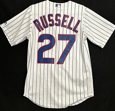 #ad ADDISON RUSSELL Chicago CUBS Baseball MAJESTIC Cool Base Sewn Size Small Jersey $28.99