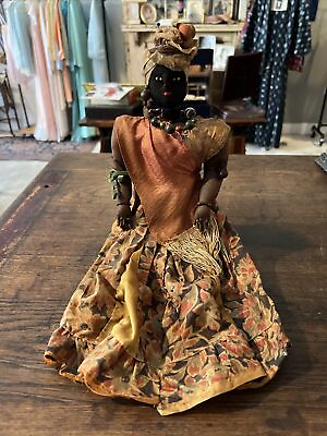 #ad Vintage Brazilian Bahia Doll Folk Art Handmade Cloth Doll Antique Doll $125.00