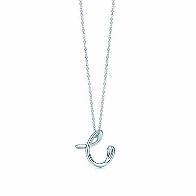 #ad Tiffany amp; Co. Elsa Peretti Sterling Silver Alphabet Letter C Pendant Necklace $329.99