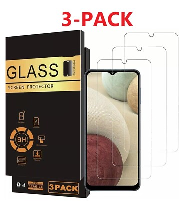 3 Pack For Samsung Galaxy A13 A12 5G HD Clear Tempered Glass Screen Protector $5.99