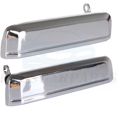 #ad 2pcs Door Handles Exterior Outer Outside RH LH For Nissan D21 1986 1994 Chrome $14.49