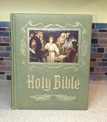 #ad Holy Bible Catholic The New American Bible 1975 1976 Hardcover Heirloom Edition $16.96