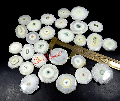 #ad #ad Natural White Solar Quartz Druzy Cabochon Gemstone Wholesale Lot 6 Pcs 250 Cts $13.99