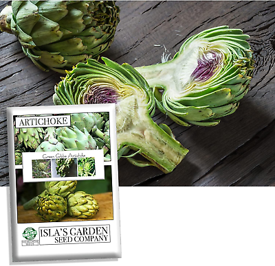 #ad Green Globe Artichoke Seeds for Planting 50 Heirloom Seeds per Packet Non $6.25