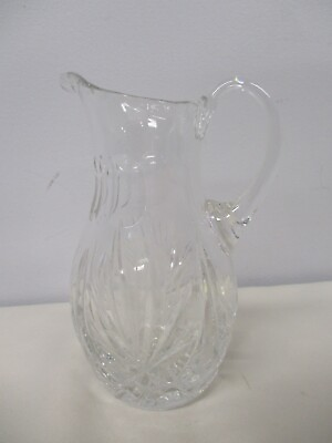#ad VINTAGE PRETTY CUT GLASS 6 3 4quot; SYRUP PITCHER $26.25