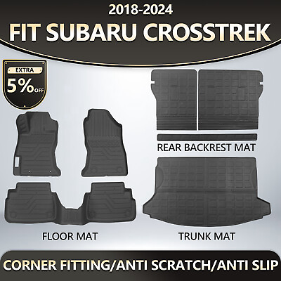 #ad Cargo Liners Trunk Mat Backrest Mats Anti Slip For 2018 2024 Subaru Crosstrek XV $139.99