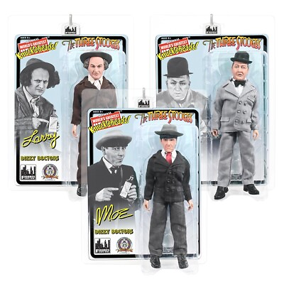 #ad The Three Stooges 8 Inch Action Figures: Dizzy Doctors Set of all 3 $69.99