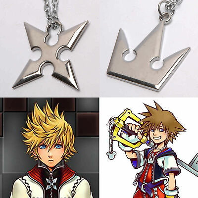 #ad Kingdom Hearts Sora#x27;s Crown amp; Roxas#x27;s Cross Necklaces Cosplay Costume Accessory $6.99