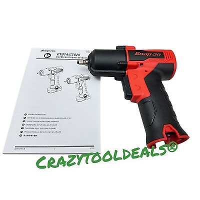 #ad Snap on Tools NEW CT825DB RED 14.4 V 1 4quot; Drive Cordless Impact Wrench TOOL ONLY $222.92