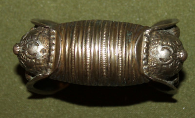#ad Antique Medieval Greek folk silver plated fertility bracelet $206.86
