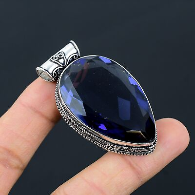 #ad Iolite Topaz Gemstone 925 Sterling Silver Gift Jewelry Pendant 2.29quot; G941 $10.52