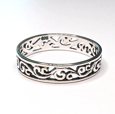 #ad Celtic Vine Design Fashion Ring .925 Sterling Silver Band Sizes 2 13 NEW $13.55