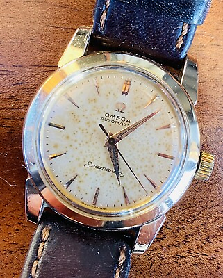 #ad Omega Gold Capped Automatic Seamaster 1956 Gents Tropical Dial Caliber 471. GBP 995.00