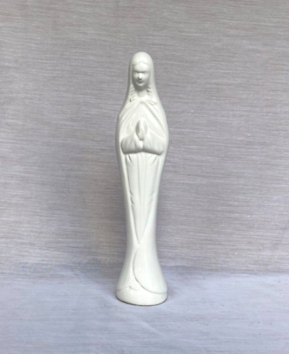 #ad Vintage Ceramic 10quot; Praying Mother Mary Statue Nice $11.99