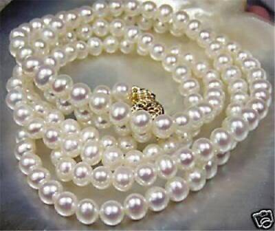#ad Beautiful Natural 7 8mm White Freshwater Cultured Pearl Necklace 16 36quot; $13.99