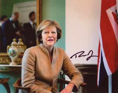 #ad THERESA MAY SIGNED 8x10 PHOTO PRIME MINISTER OF THE UNITED KINGDOM BECKETT BAS $265.00