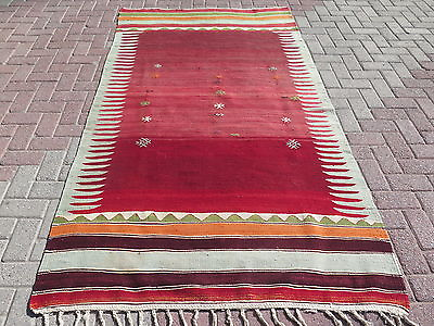 #ad Vintage Turkish Rugs For Sale Wool Tribal Red Kilim Handmade Carpet 527quot;x952quot; $322.15