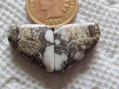 #ad 2 WildHorse Magnesite Cabs 18 carats wild horse Natural Matching Set Cabochons $24.99