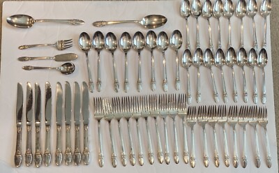 #ad Vintage 55 Piece FIRST LOVEquot; 1847 Rogers Silverplate By International Silver $259.99