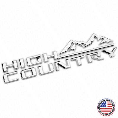 #ad 19 21 OEM Chrome Tahoe Silverado High Country Fender Letter Logo Emblem Badge $24.99