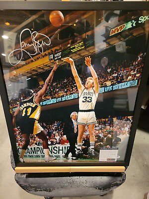 #ad Larry Bird Autographed Signed Boston Celtics 16x20 Photo PSA DNA COA $150.00