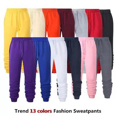 #ad #ad Winter Men#x27;s Casual Pants Sweatpants Joggers Fleece Lined Active Warm Trousers $8.79