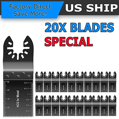 #ad 20Pcs Oscillating Multi Tool saw blades Wood Metal Cut Cutter For Dewalt Fein $12.95