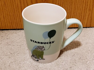 #ad Starbucks Happy Birthday Celebration Balloons Leopard Coffee Tea Mug Cup 10 oz $9.99