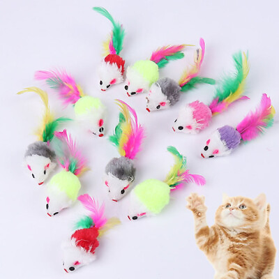 #ad Cats Puppy Toys Plush Furry Cat Toy Set Pet Supplies Mini Pet Cute Funny DIY O $6.60