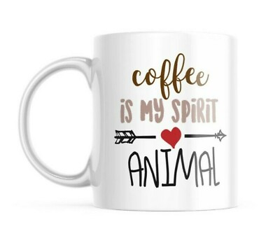 #ad Coffee Is My Spirit Animal Mug Funny Hot Cocoa Coffee Cup 11 Ounce Mug $14.99