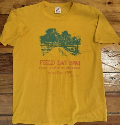 #ad Vintage Yellow 1994 Bronx New York City T shirt $34.99